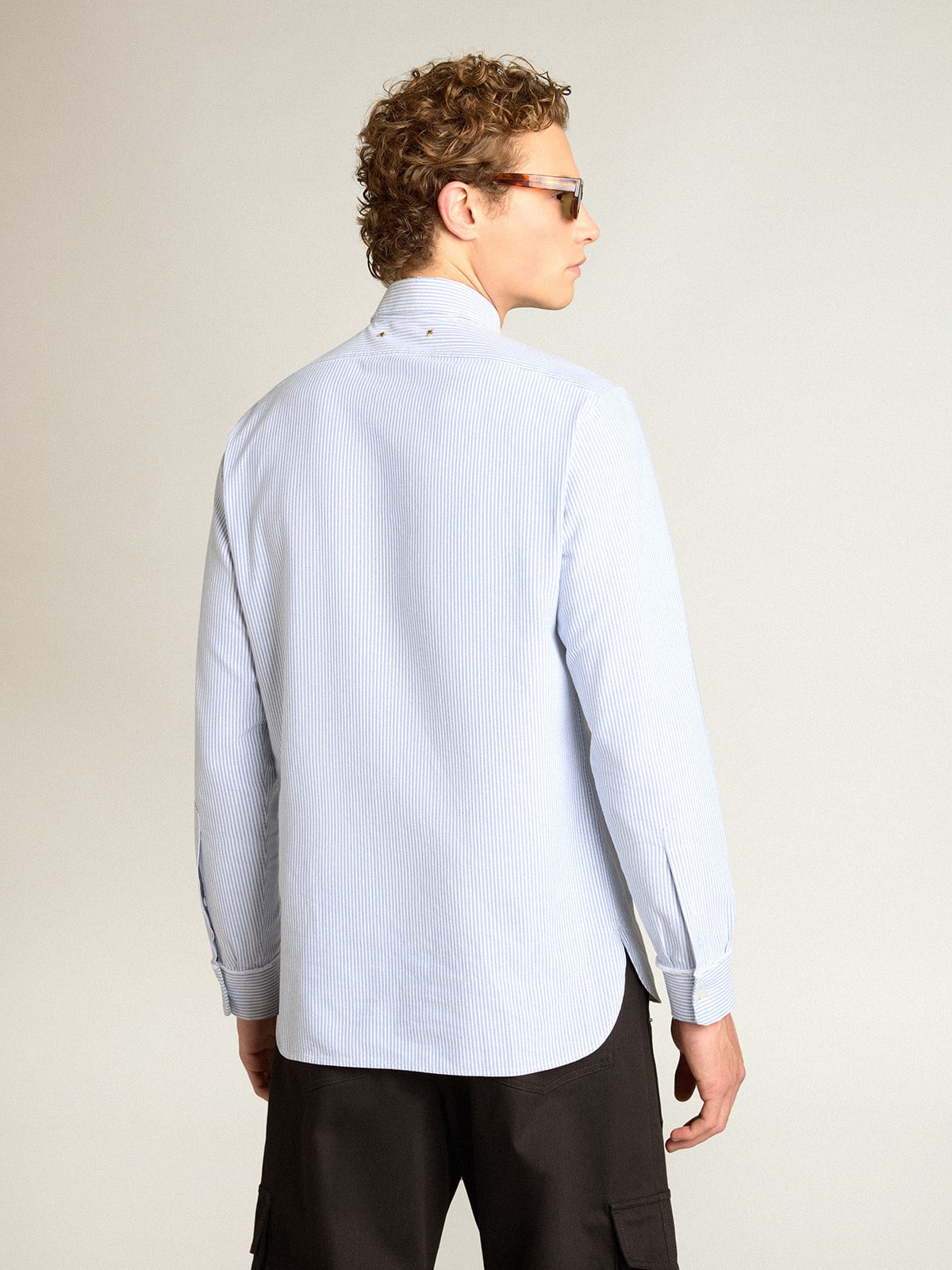 Men's shirt with narrow stripes - 4
