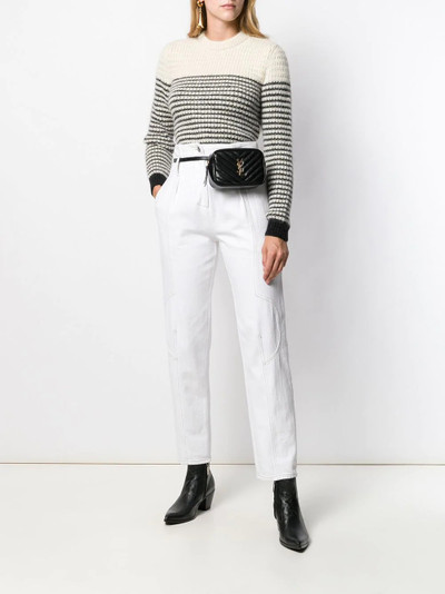 SAINT LAURENT striped crew neck jumper outlook