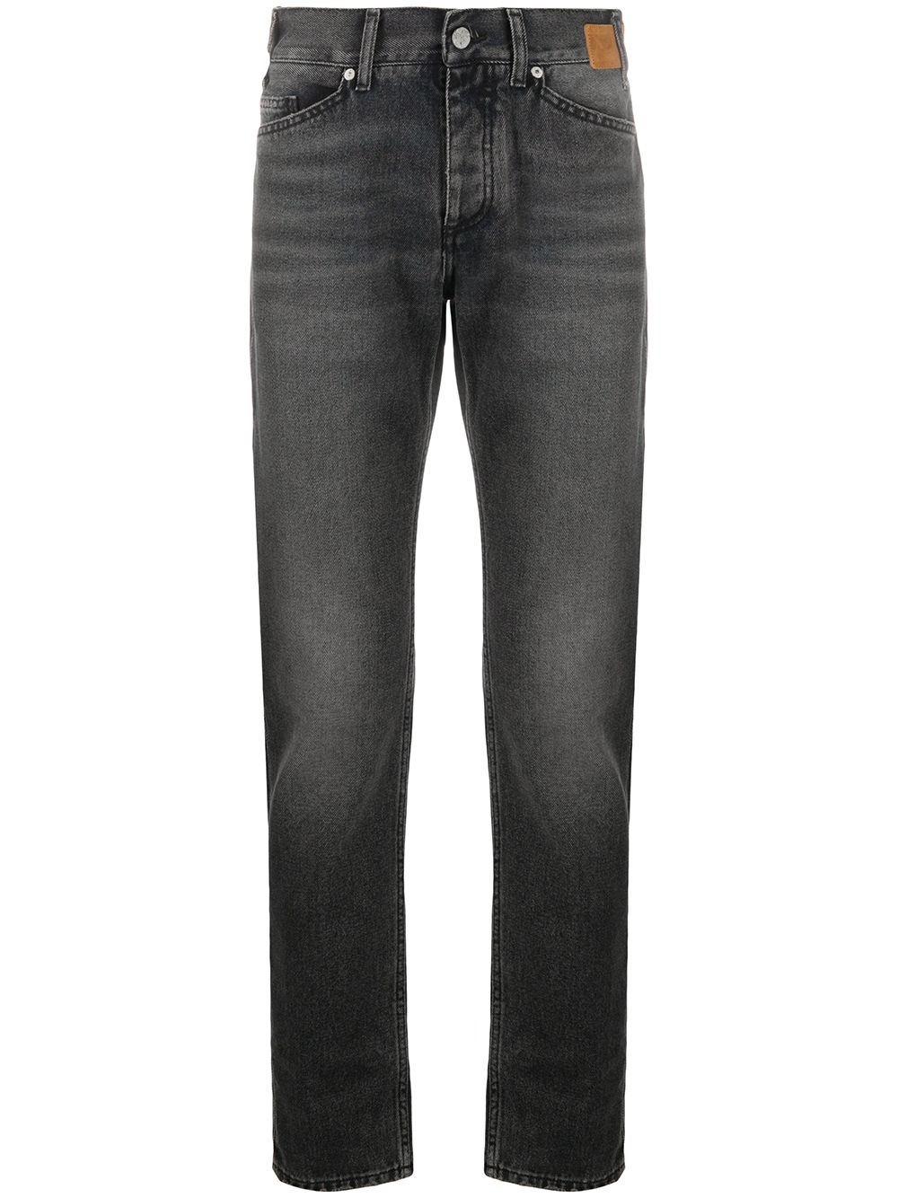 straight-leg mid-rise jeans - 1