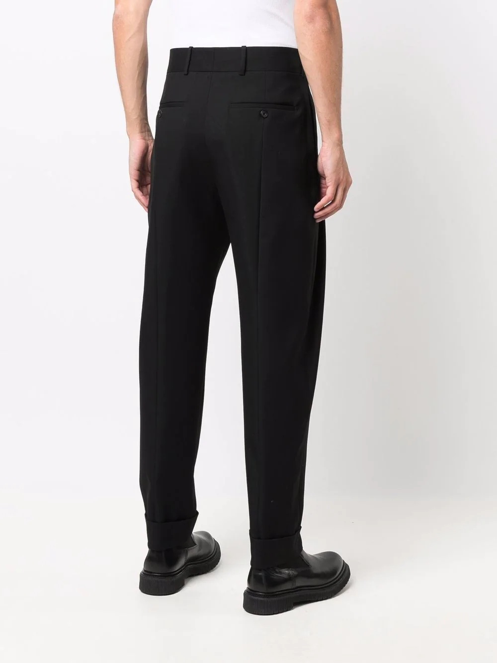 tapered-leg tailored-fit trousers - 4