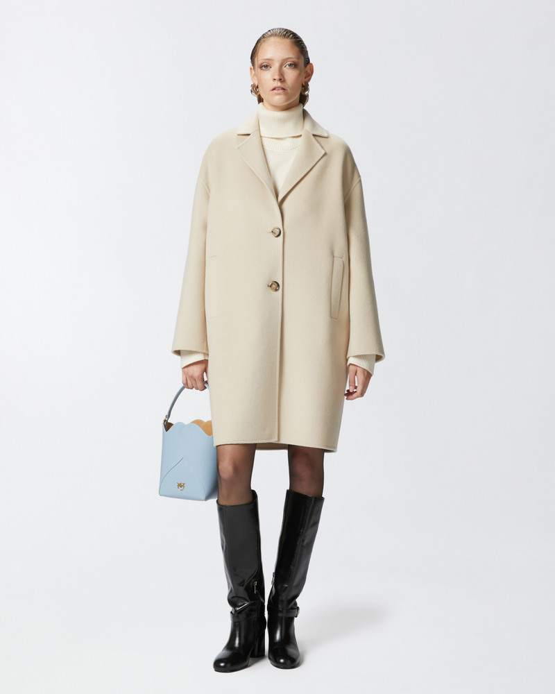 PINKO CLASSIC SINGLE-BREASTED CLOTH COAT outlook