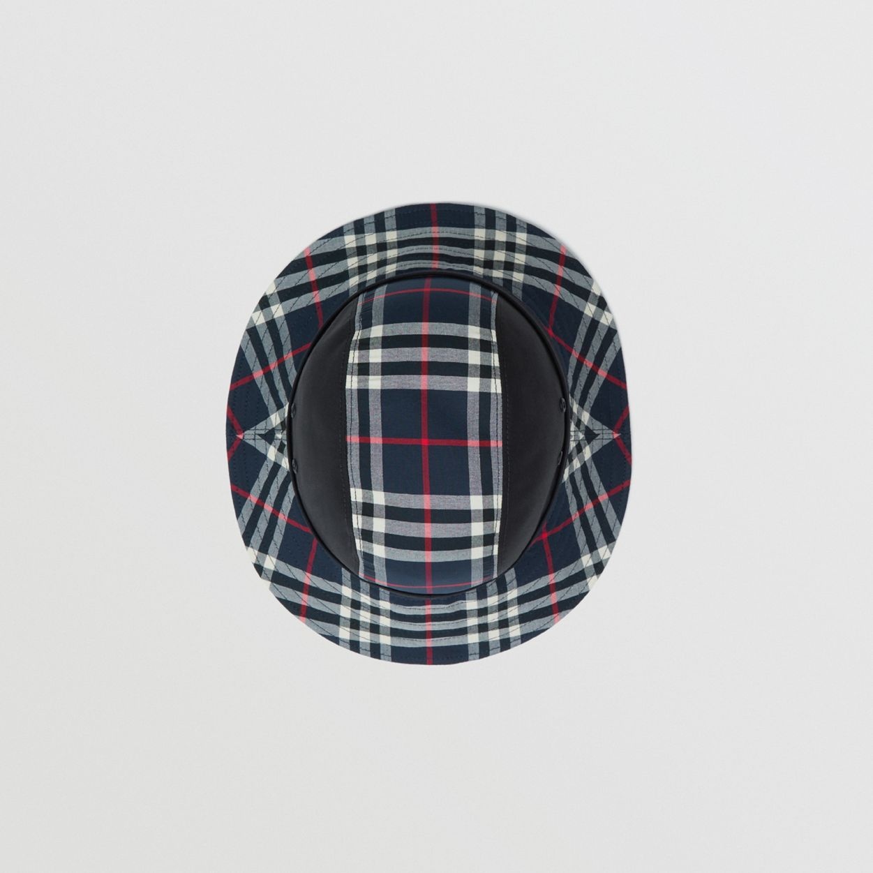 Vintage Check Panel Cotton Gabardine Bucket Hat - 5