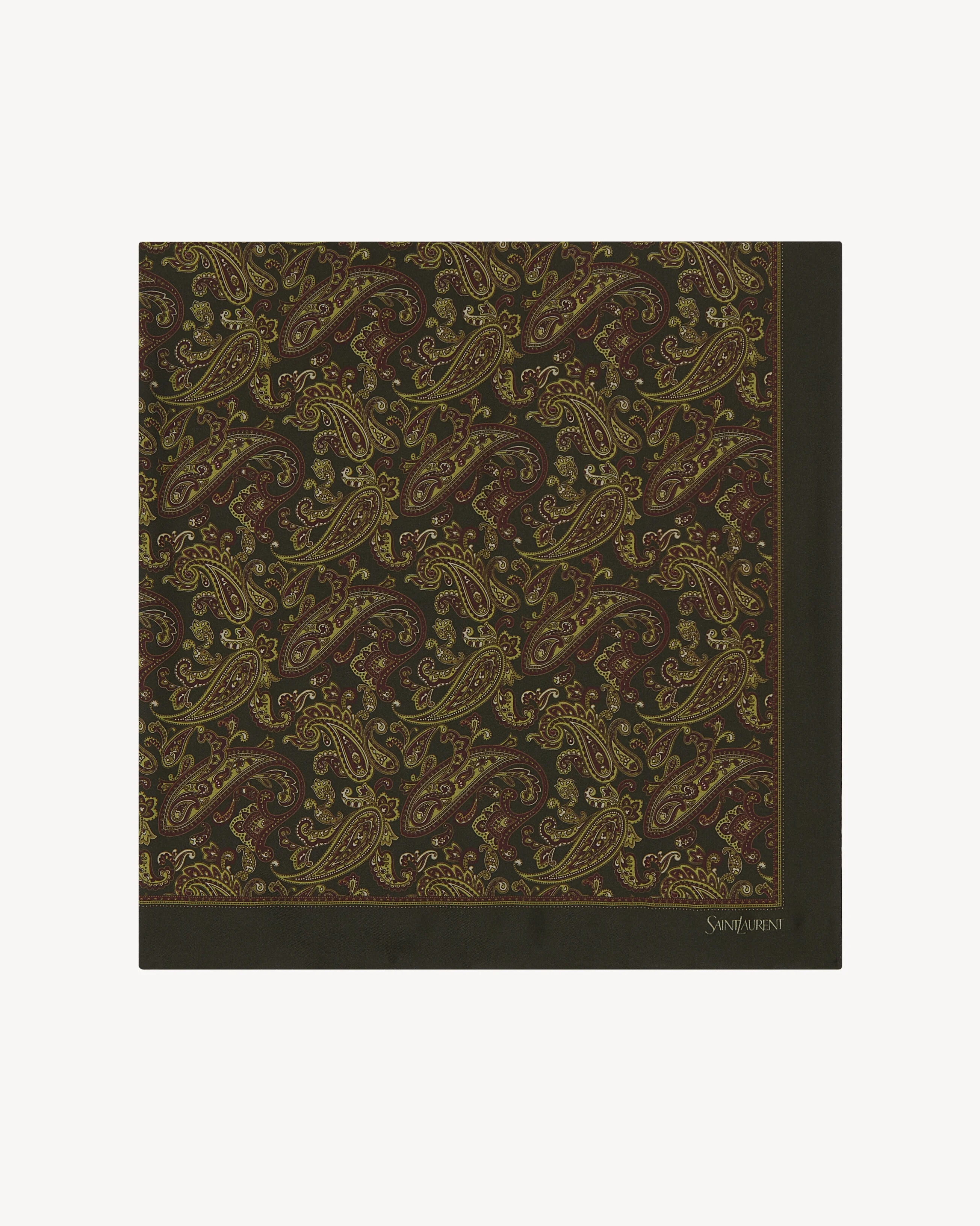 SQUARE SCARF IN PAISLEY SILK TWILL - 1