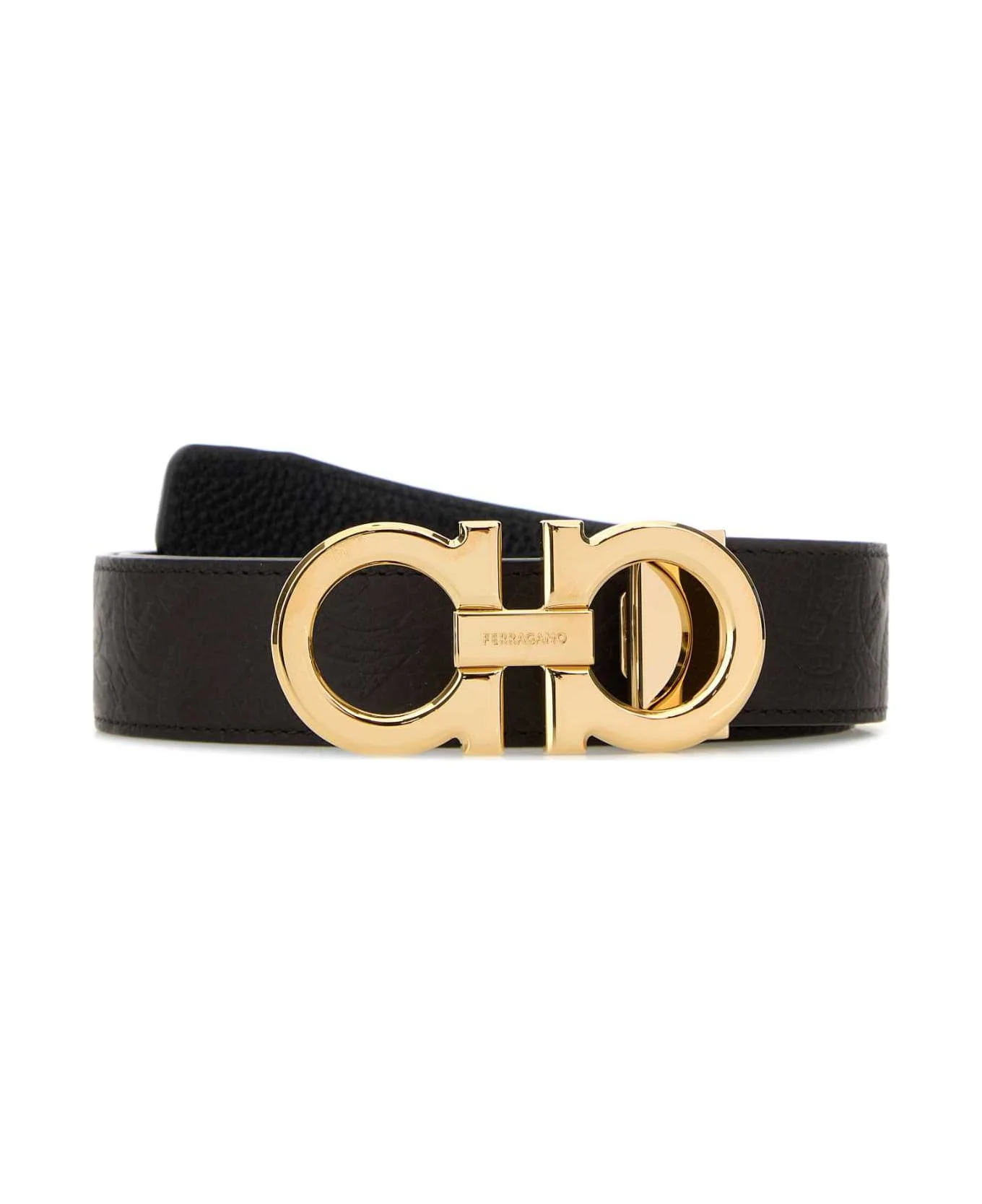 Dark Brown Leather Reversible Belt - 1