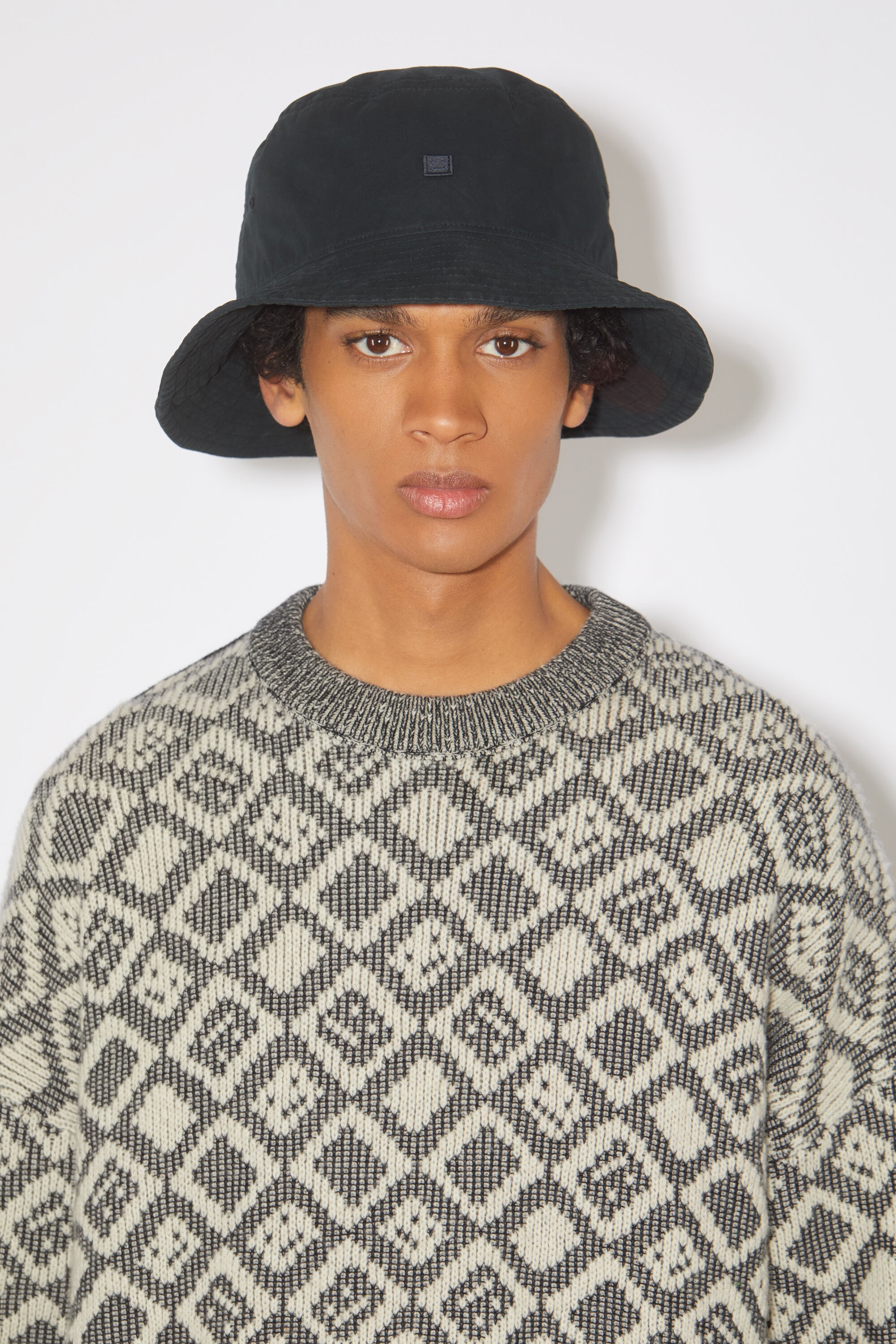 Face tiles jumper - Black/oatmeal beige - 5
