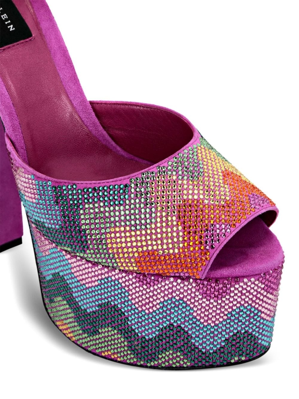 120mm crystal-embellished leather sandals - 4