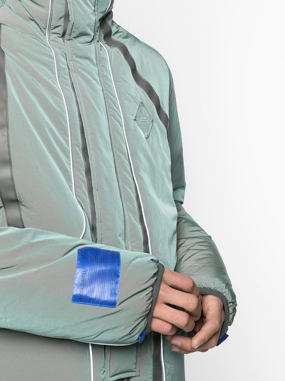 iridescent padded coat - 5
