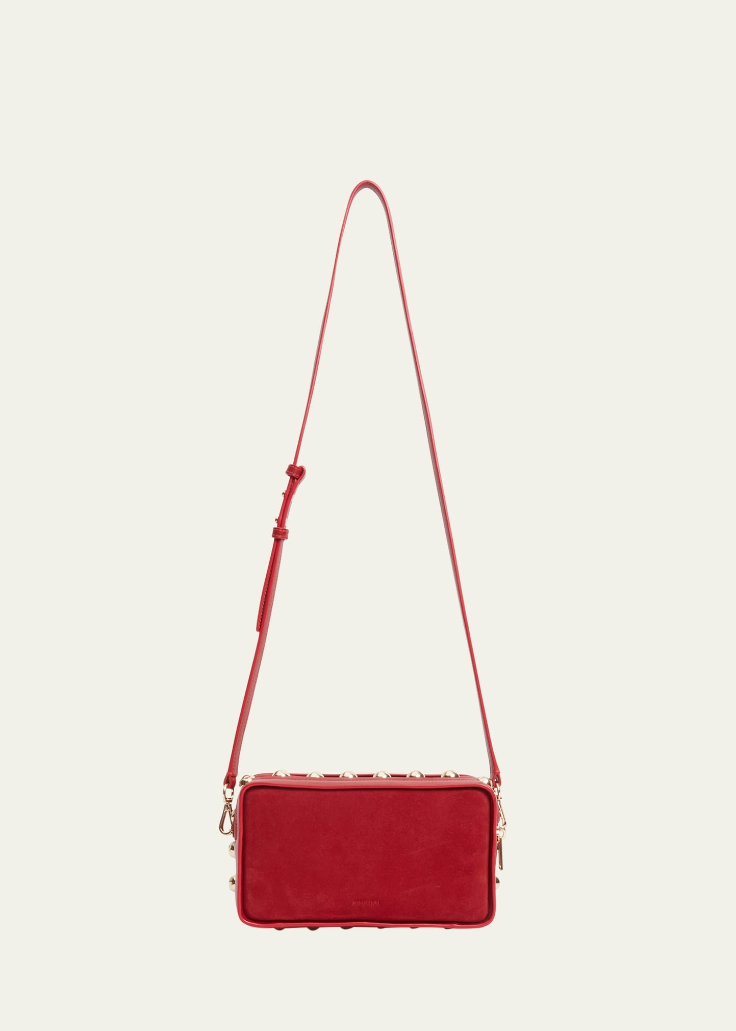 Amaya Studded Suede & Leather Camera Bag - 1