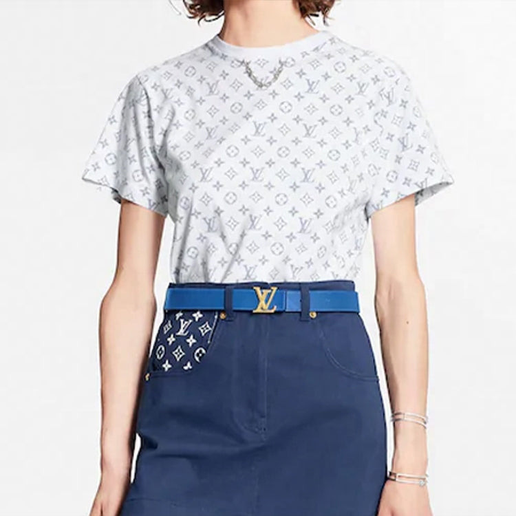 LOUIS VUITTON SS22 Collar Chain Logo Short Sleeve Unisex White 1A8QDG - 3
