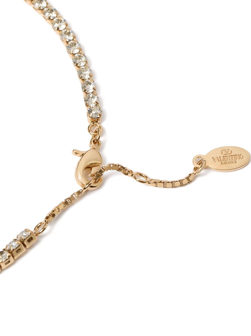 VLogo Signature crystal necklace - 4