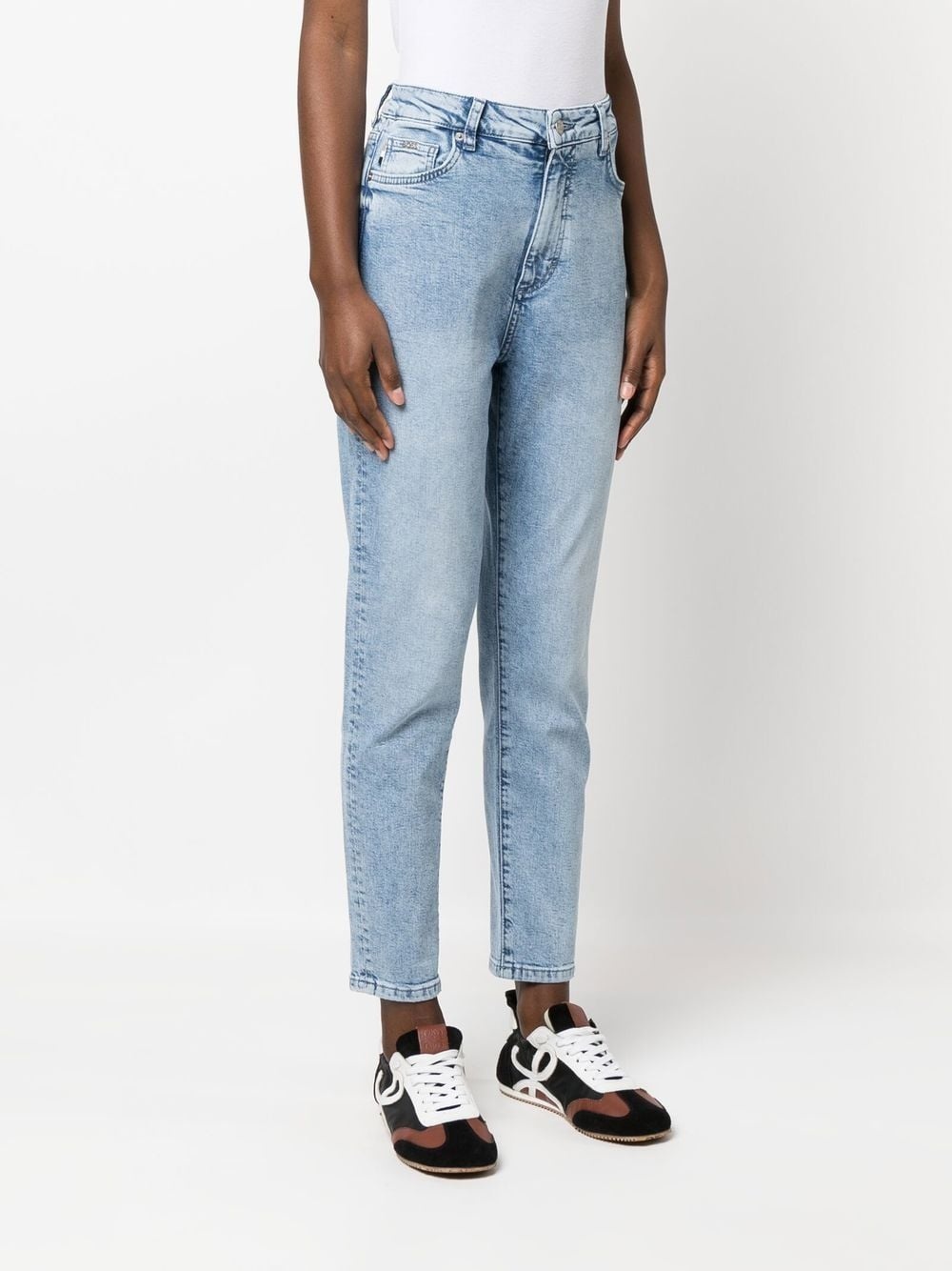high-waisted cropped jeans - 3