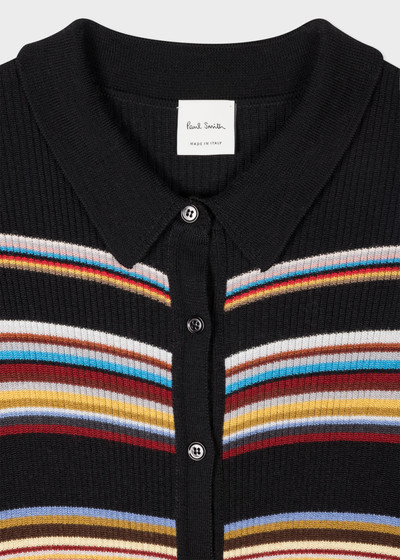 Paul Smith 'Signature Stripe' Knitted Wool Shirt Dress outlook