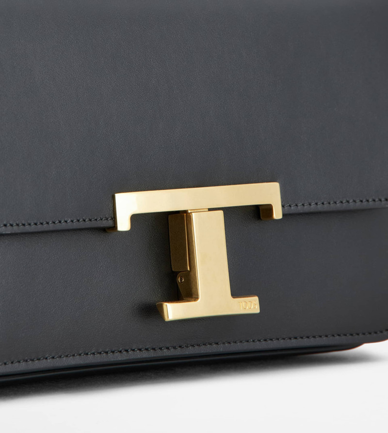 T TIMELESS CROSSBODY BAG IN LEATHER MICRO - BLACK 6