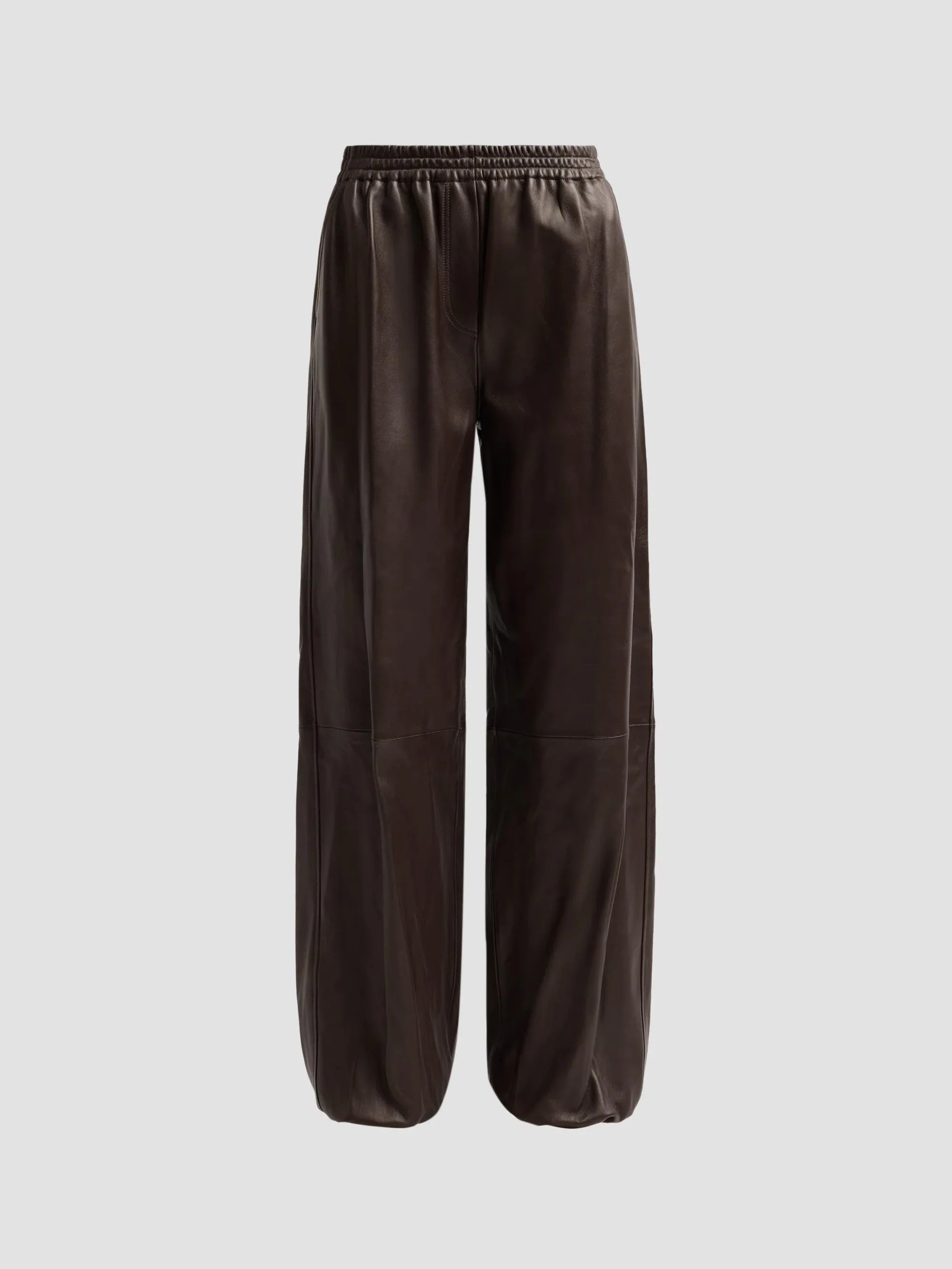 Women's Corrine Leather Pants - Dark Chocolate - 1