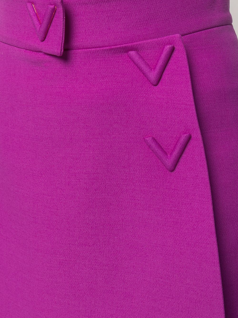 V-logo A-line mini-skort - 5