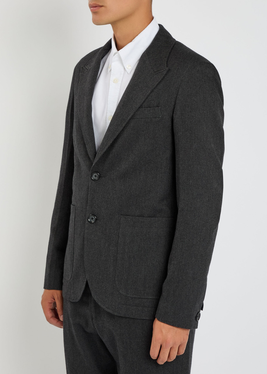 Oliver Spencer Mansfield Herringbone Cotton and Wool-blend Blazer - 2