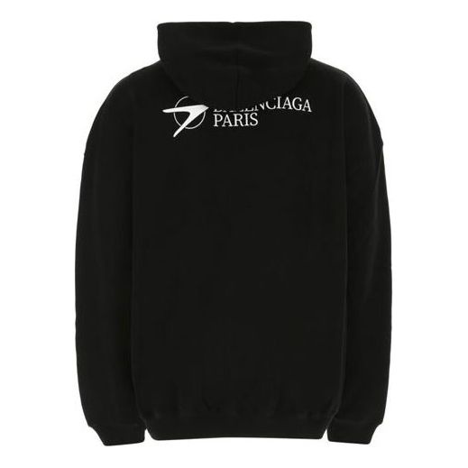 Men's Balenciaga SS21 Cotton Large hooded Long Sleeves Black 620973TKV871070 - 2
