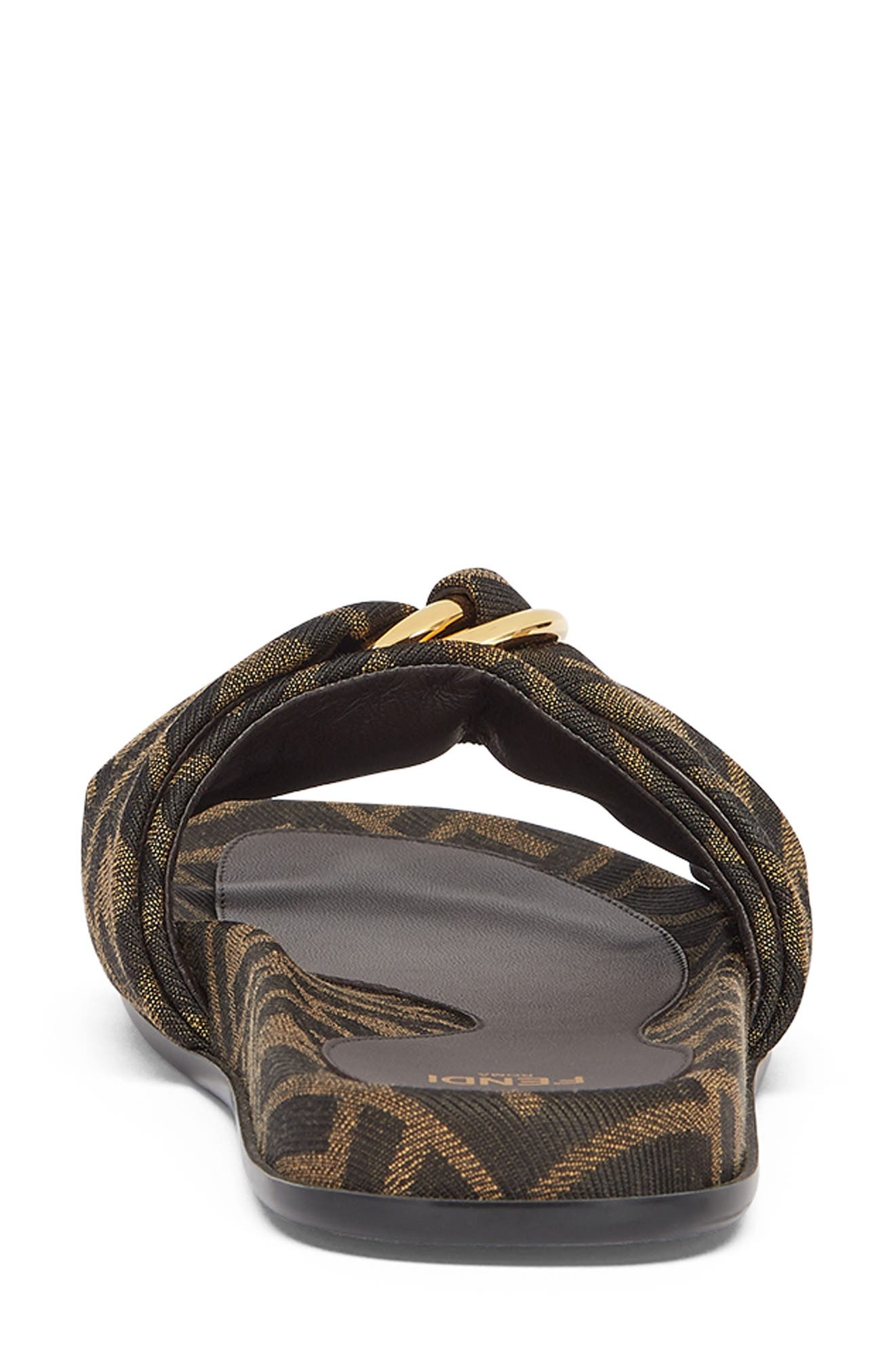 Fendi Feel Knotted Slide Sandal in Tobacco at Nordstrom - 4