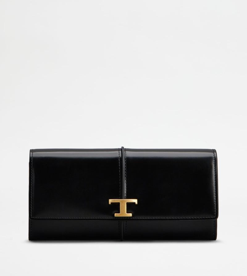 T TIMELESS WALLET IN LEATHER - BLACK 1