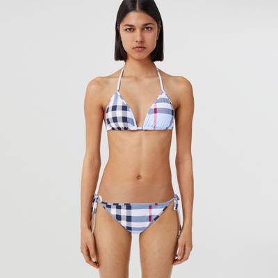 Burberry Check Stretch Nylon Triangle Bikini outlook