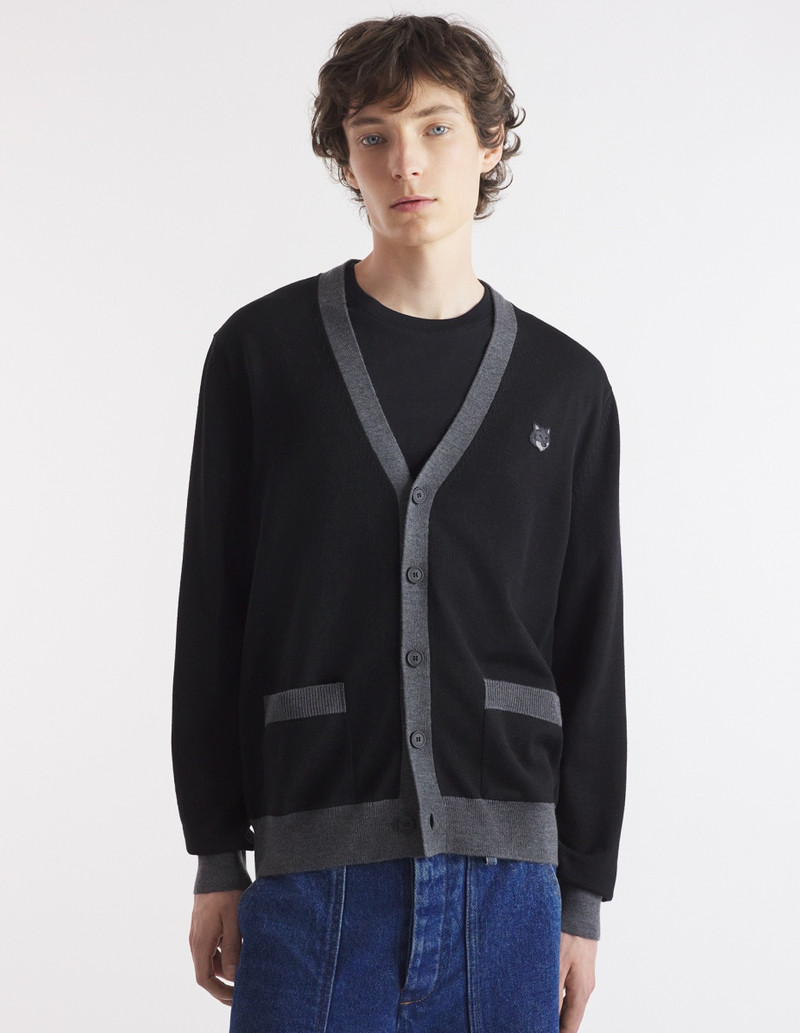BOLD FOX HEAD PATCH BI-COLOR CARDIGAN 3
