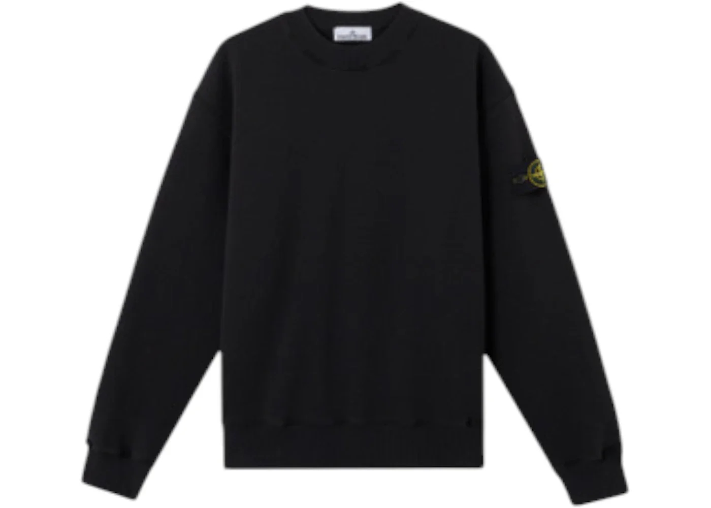 Stone Island 6100021 Heavy Fleece 53% Organic Cotton Crewneck Black - 1