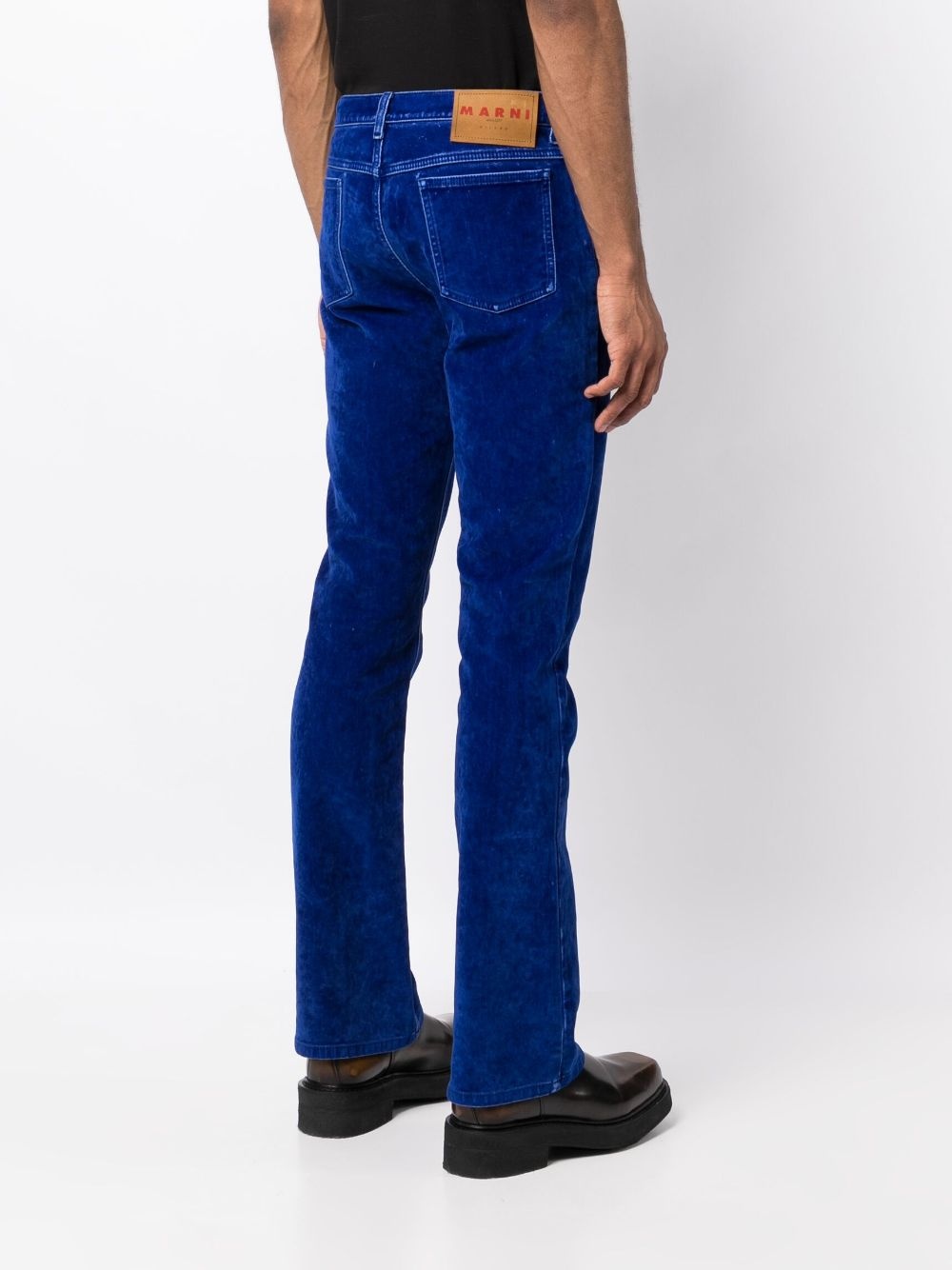 flared twill trousers - 4