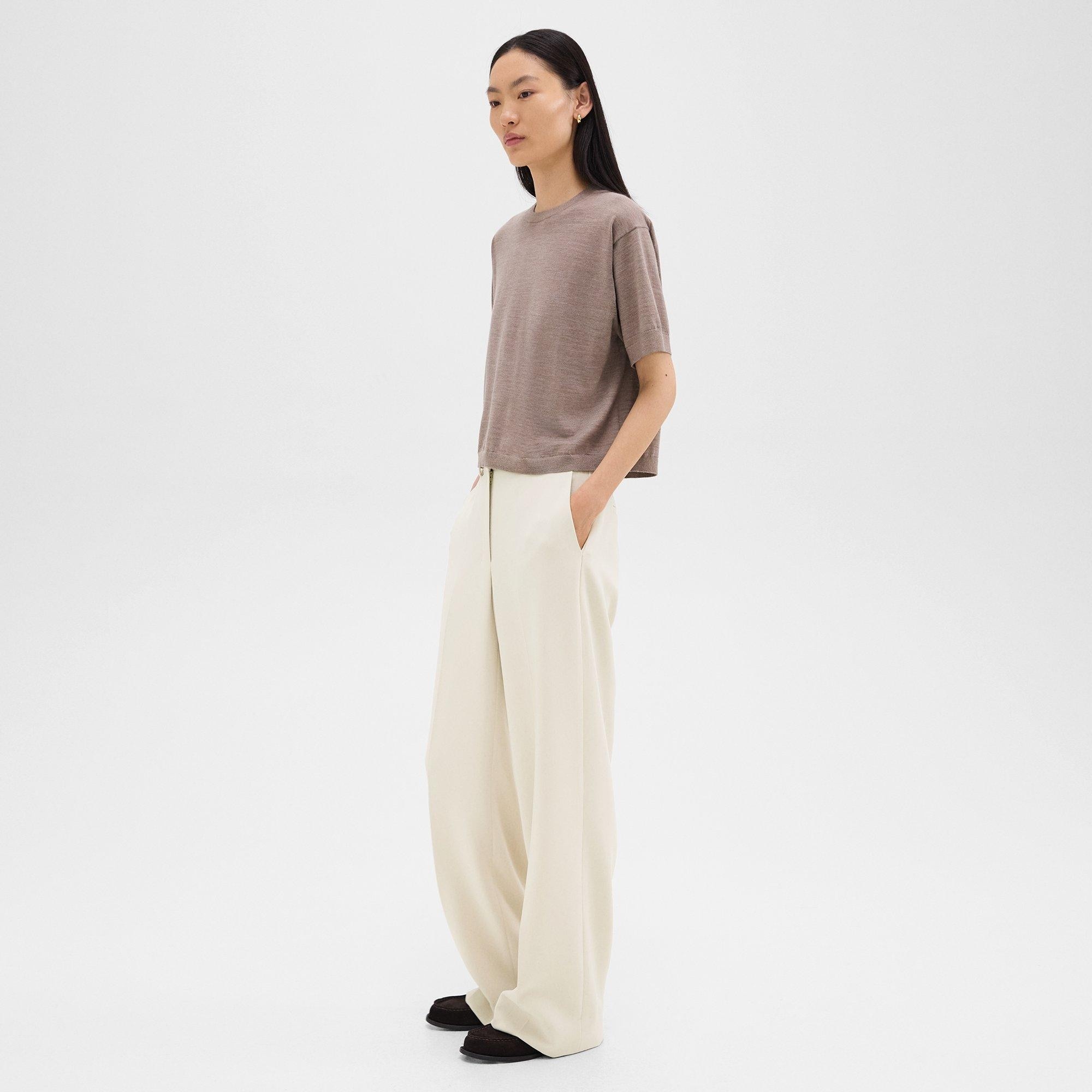 Relaxed Straight Pant in Admiral Crepe - 3