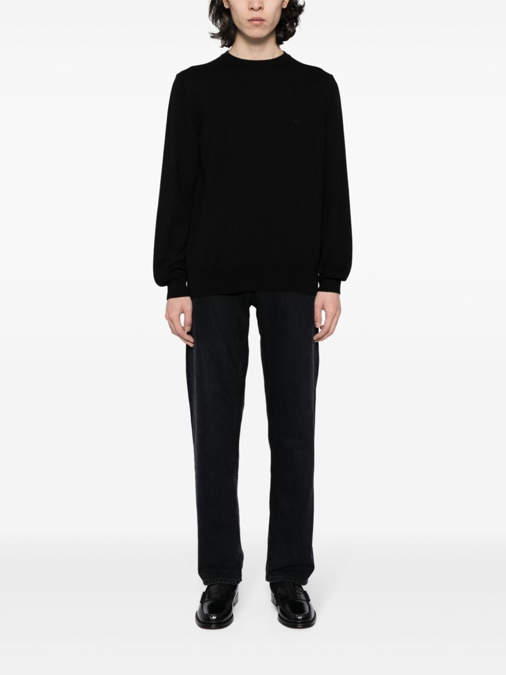 crew-neck cotton jumper - 2