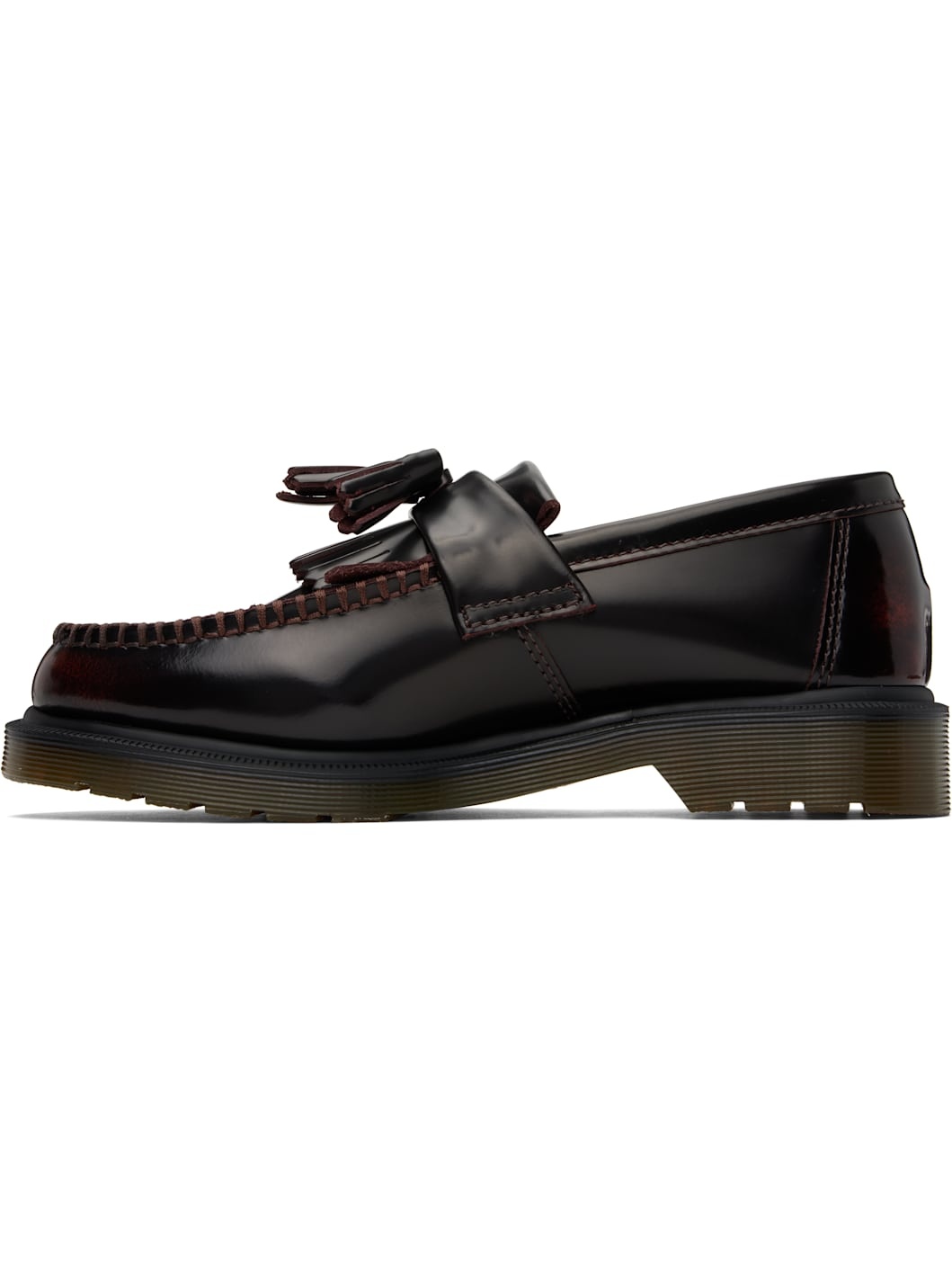 Burgundy Adrian Arcadia Leather Tassel Loafers - 3