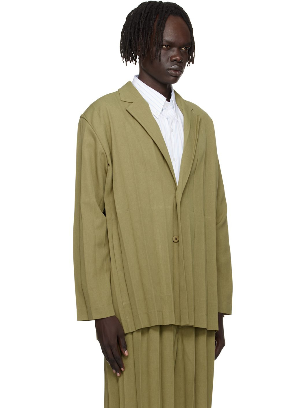 Khaki Edge Ensemble Blazer - 2
