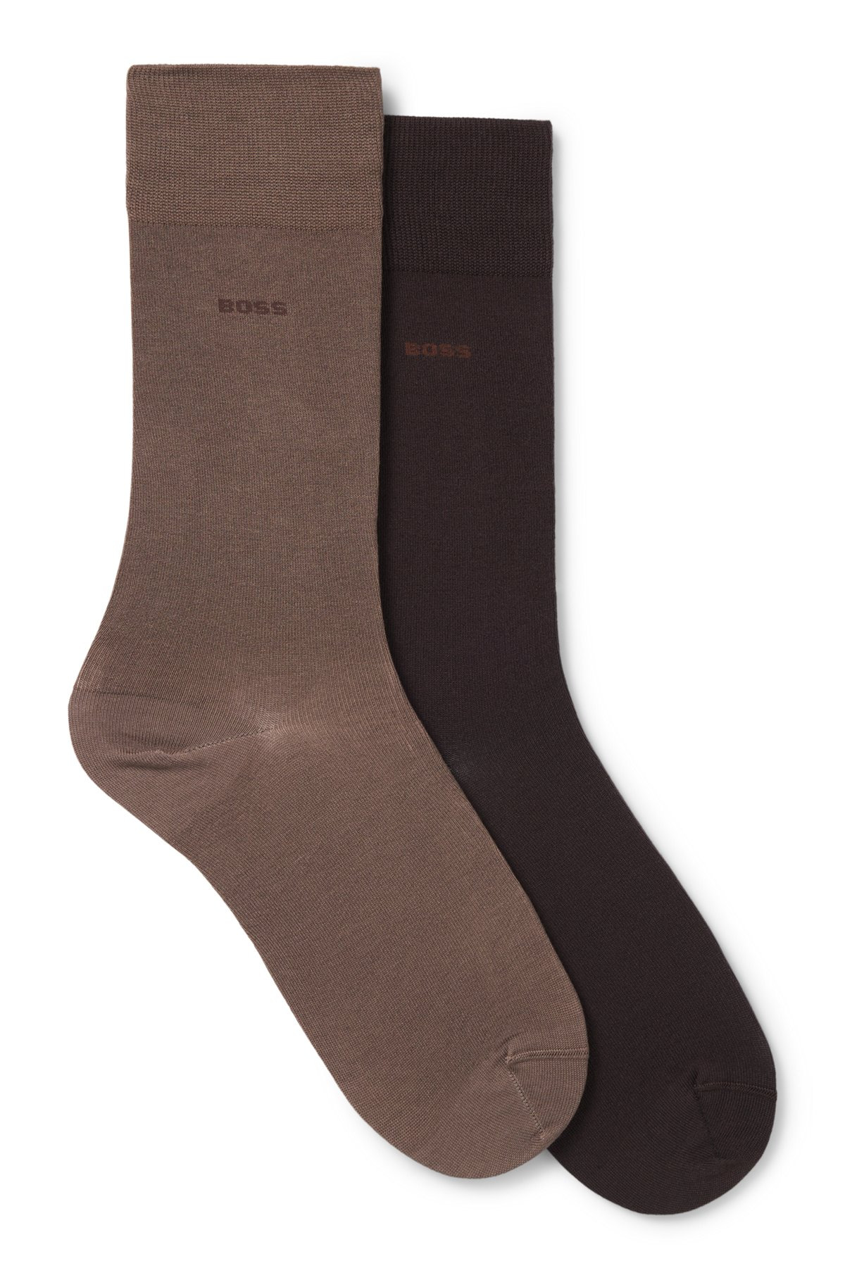 TWO-PACK OF REGULAR-LENGTH SOCKS IN A MERCERIZED-COTTON - 1