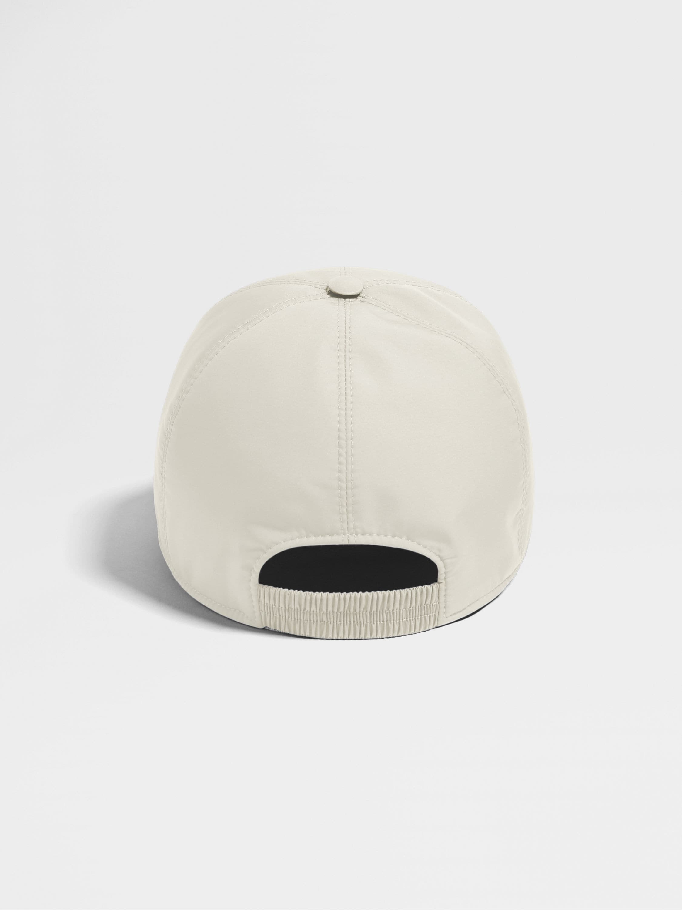 WHITE TECHNICAL FABRIC BASEBALL CAP - 3