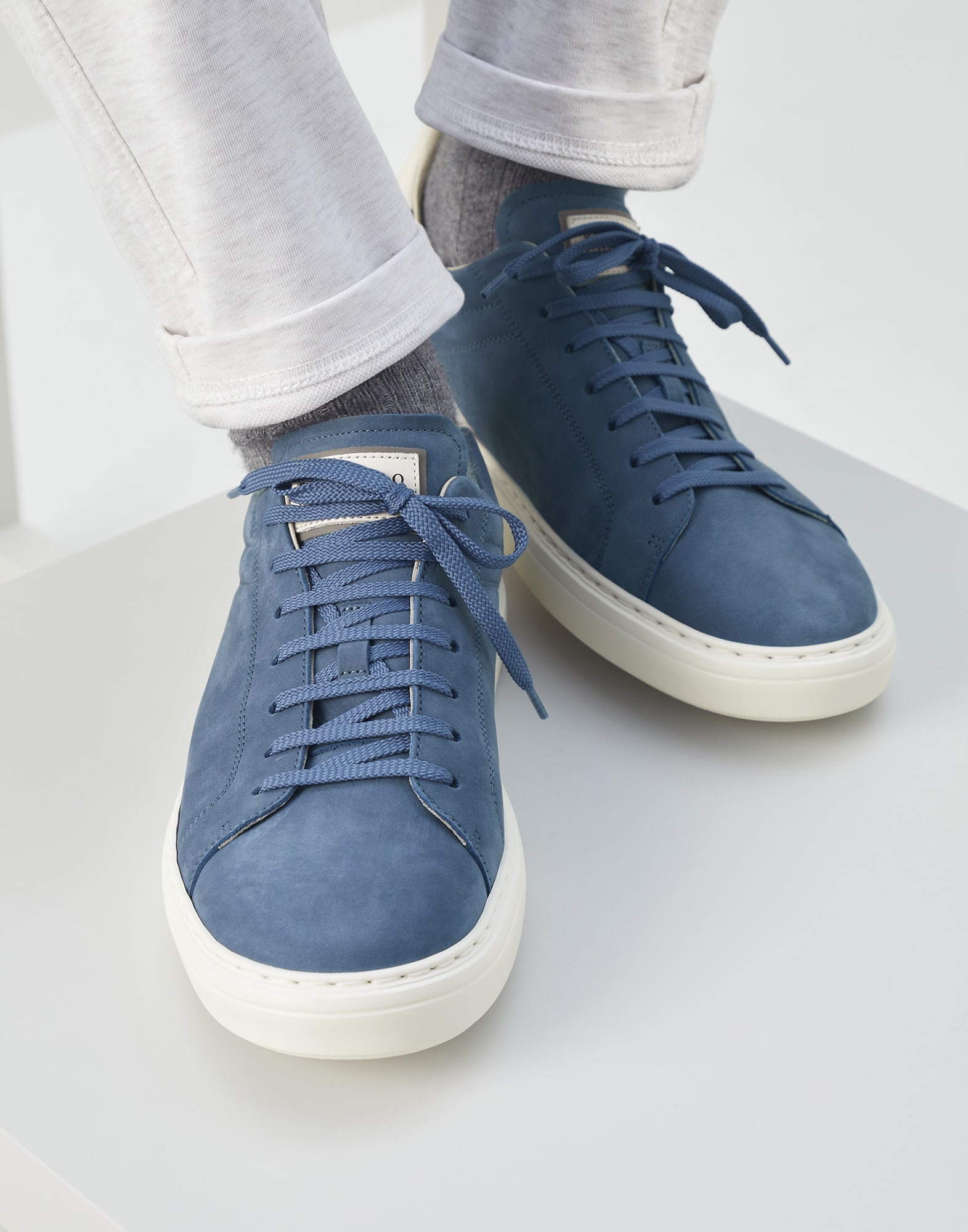 Nubuck calfskin sneakers - 4