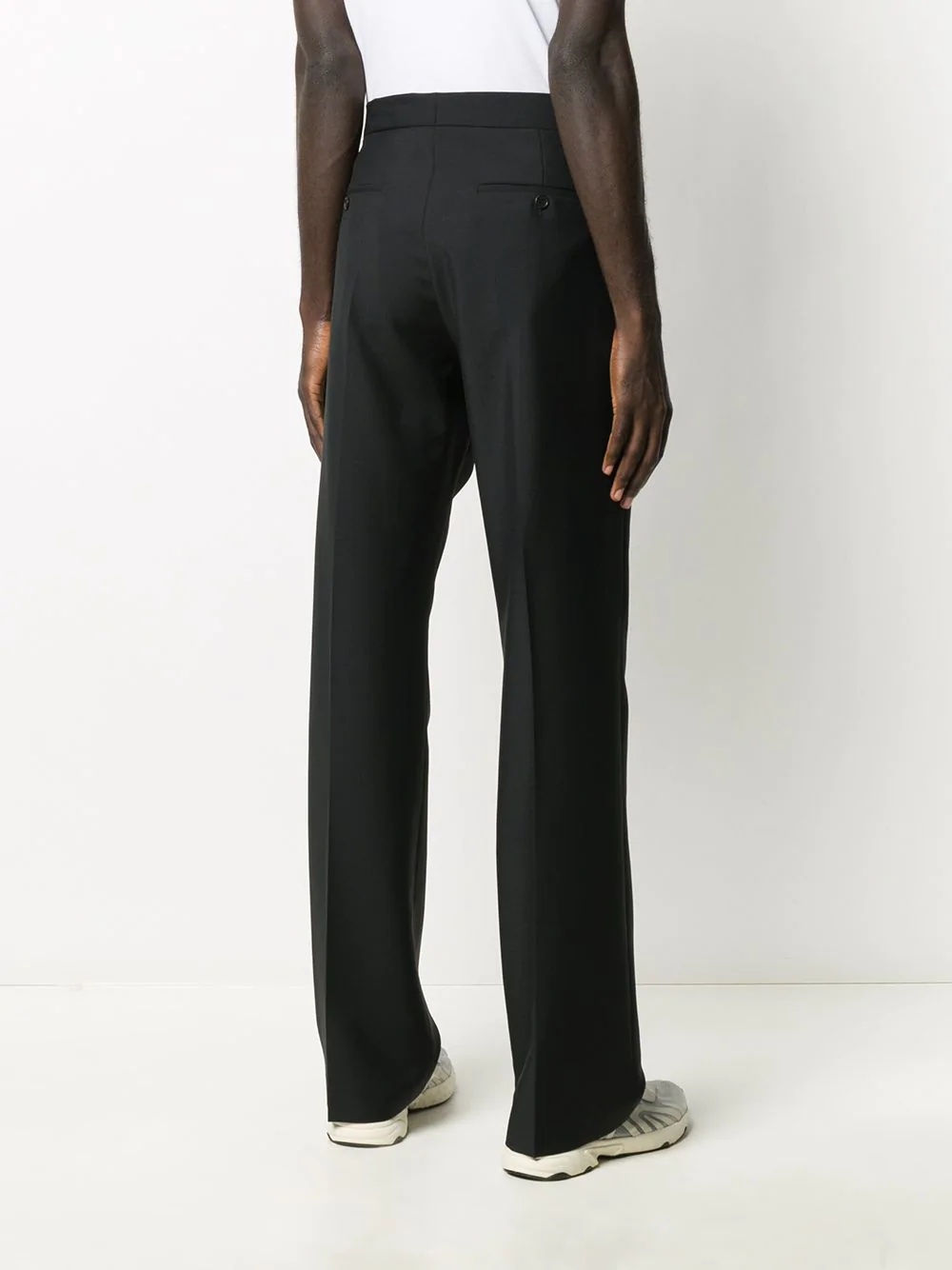 satin-trimmed suit trousers - 4