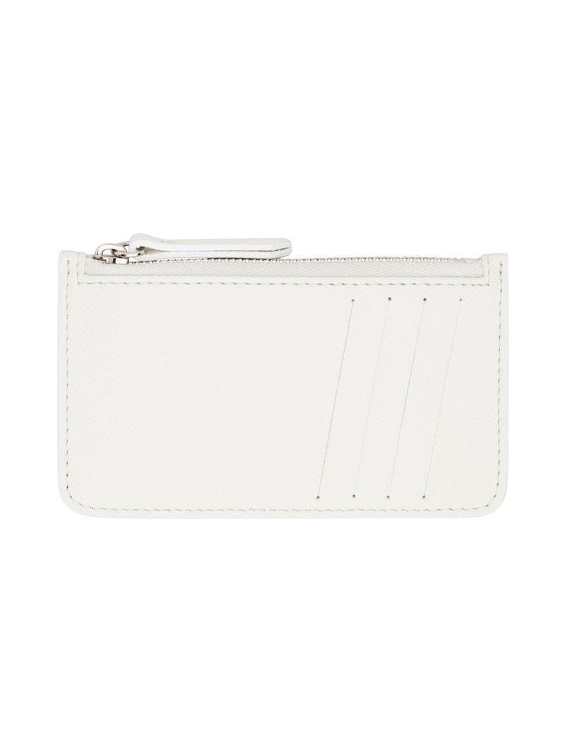 Maison Margiela White Four Stitches Card Holder outlook