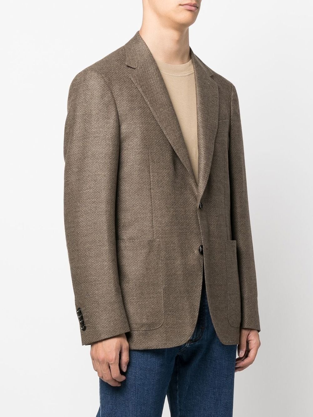 single-breasted wool blazer - 3