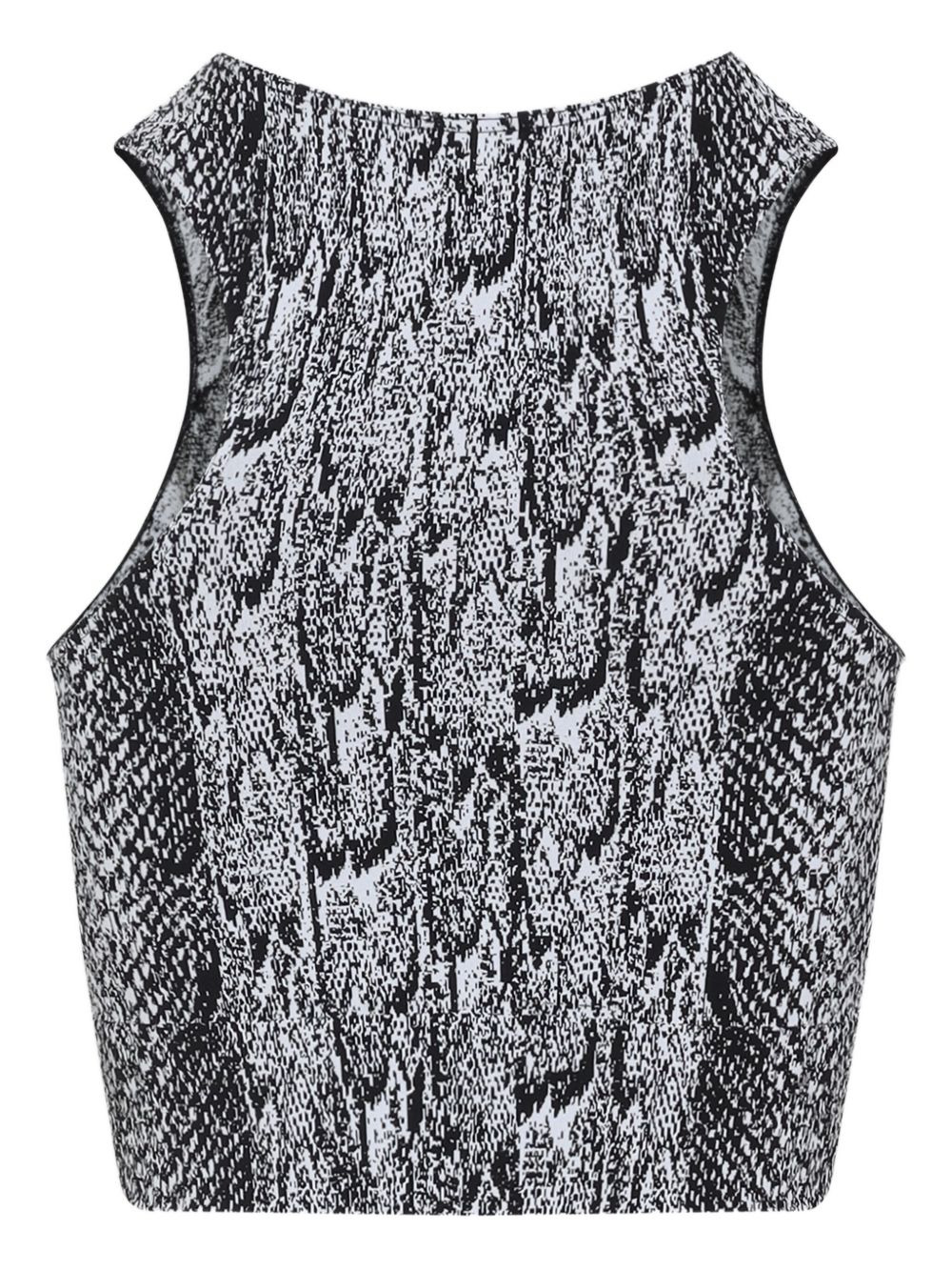 snakeskin-print halter-neck top - 2
