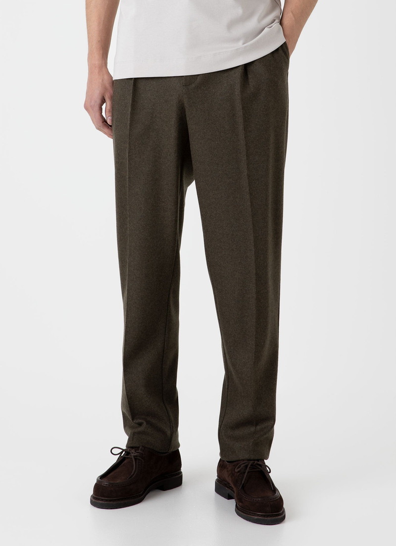 Sunspel Pleated Boiled Wool Trouser outlook