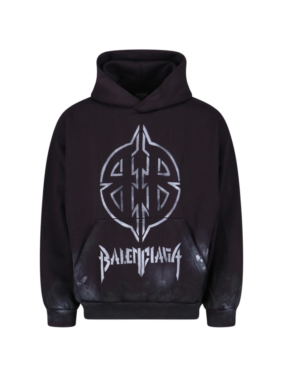 BALENCIAGA METAL BB STENCIL HOODIE - 1