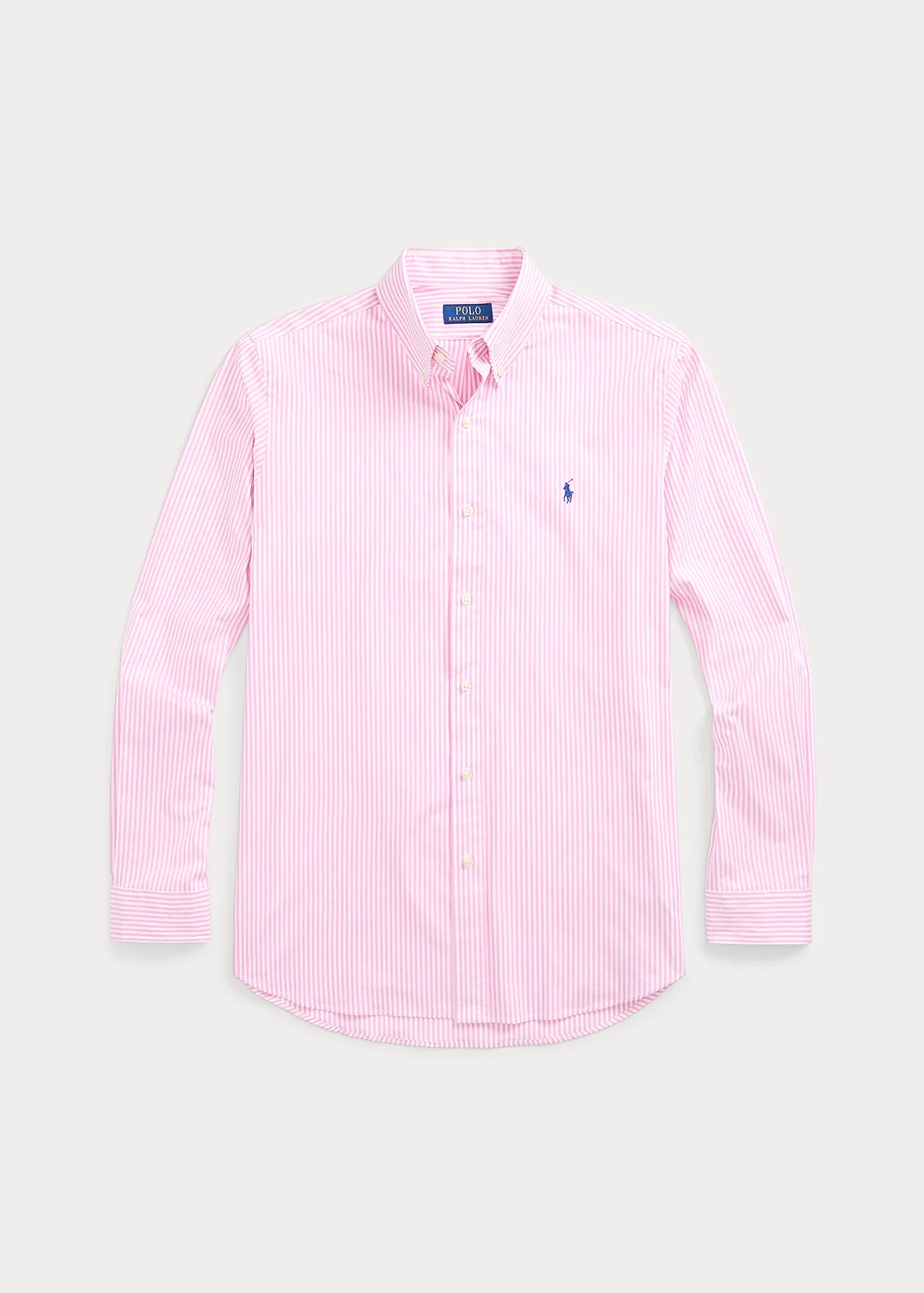 Classic Fit Striped Stretch Poplin Shirt - 1