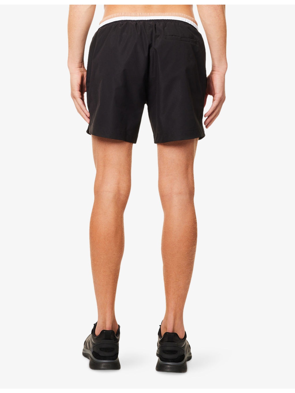 Branded Elasticated-Waist Swim Shorts - 4