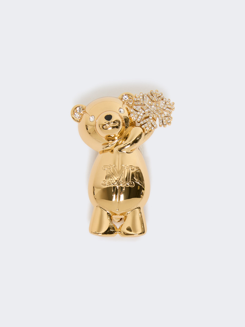 SHINY Metal teddy bear brooch 1