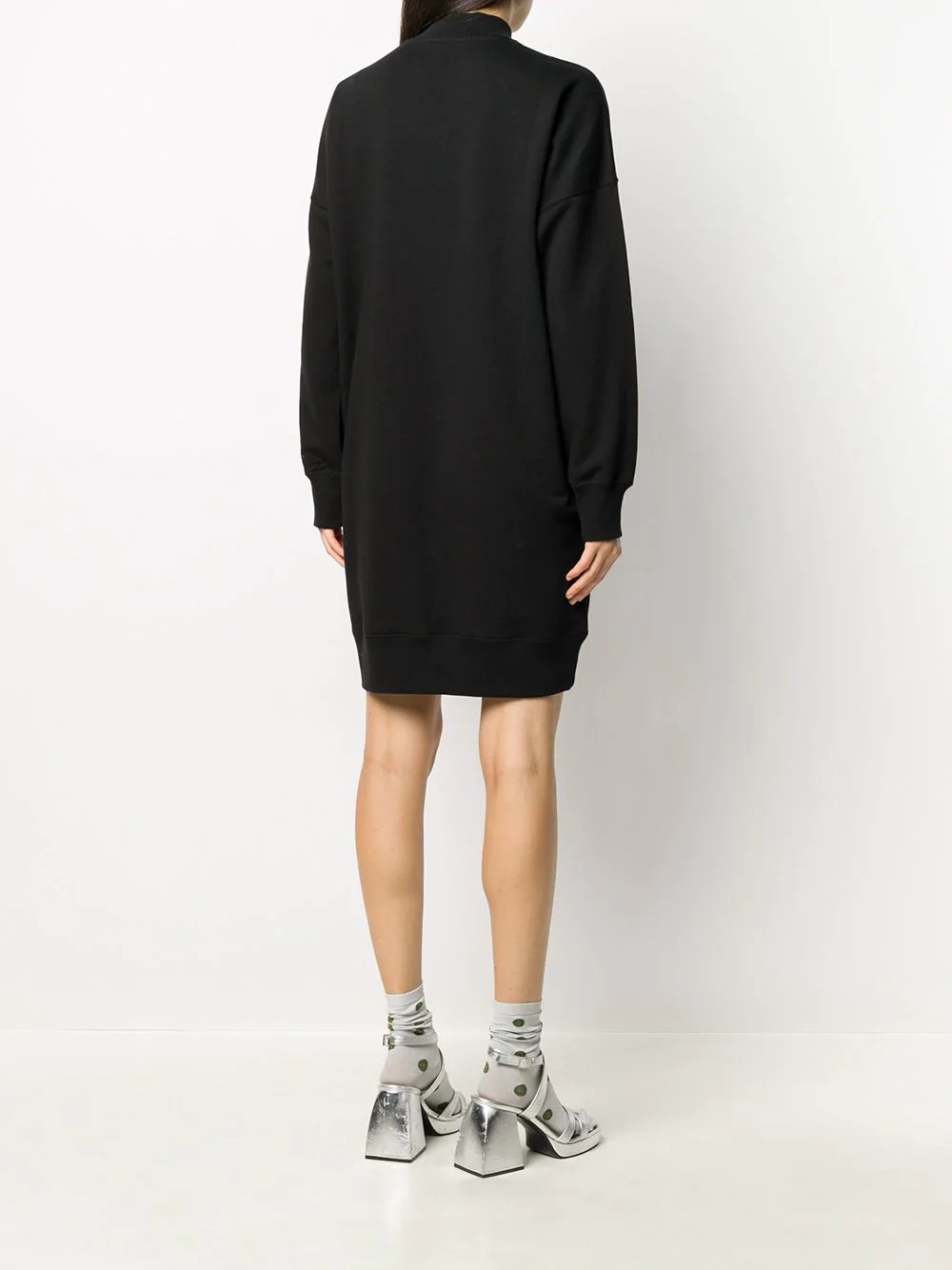 logo print sweatshirt dress - 4