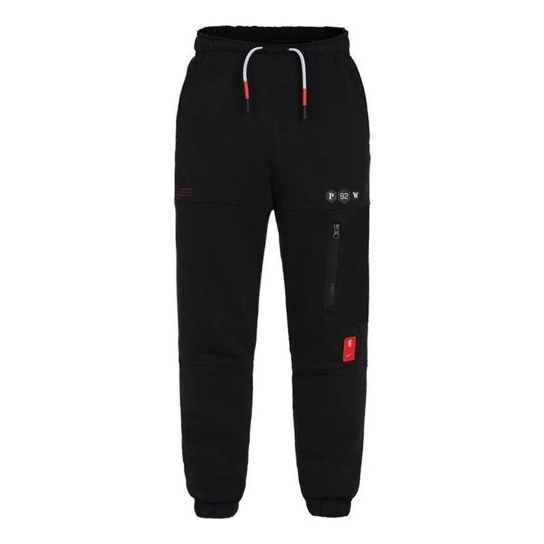 2020년 Fleece 스포츠 훈련 긴 바지 남자의 검정 CK6664-010 - 1