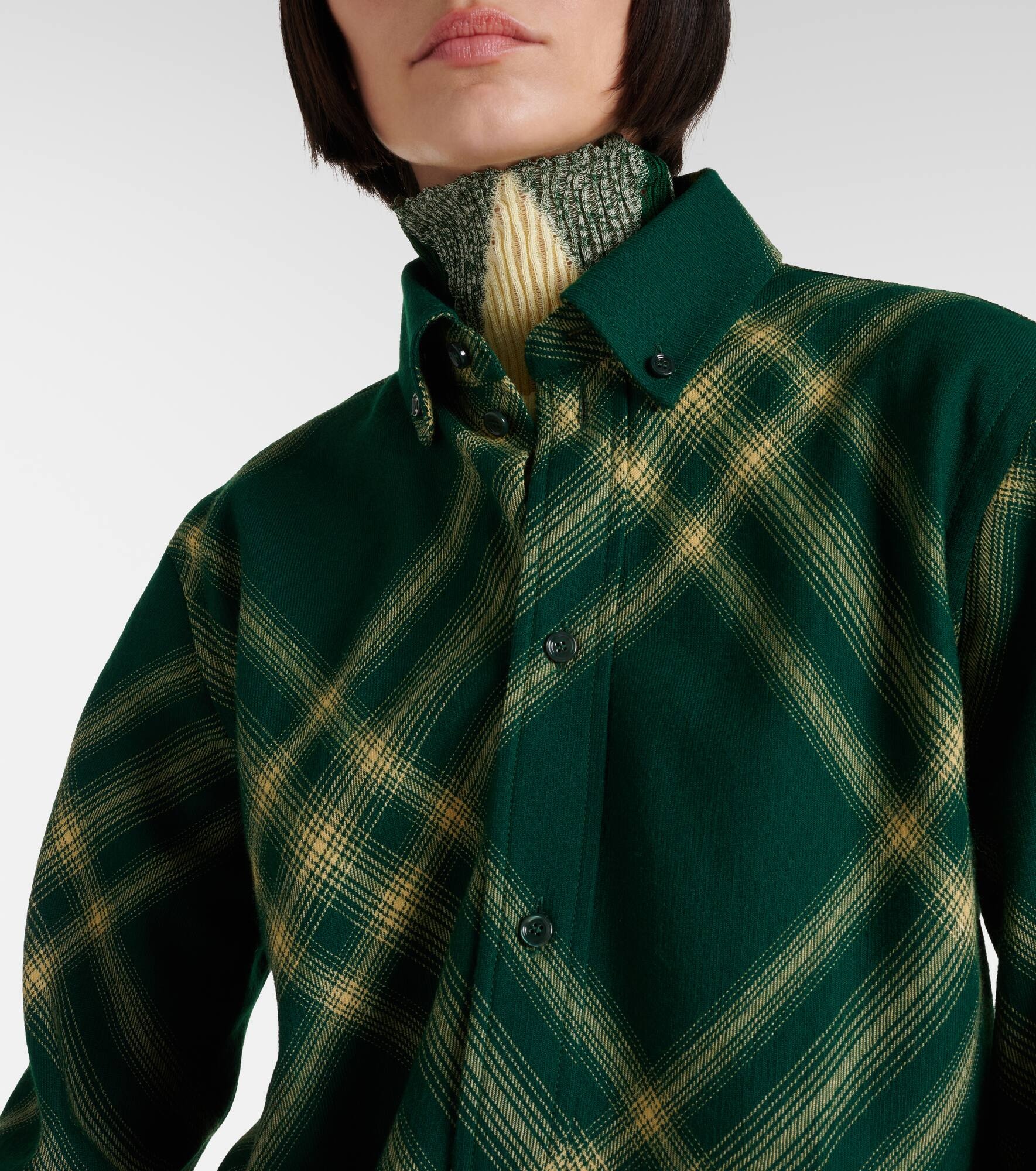 Checked wool shirt - 4
