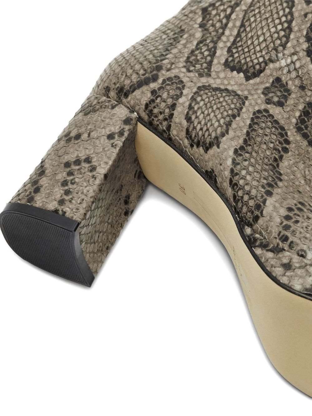 80mm Carlota snakeskin-effect block-heel boots - 3