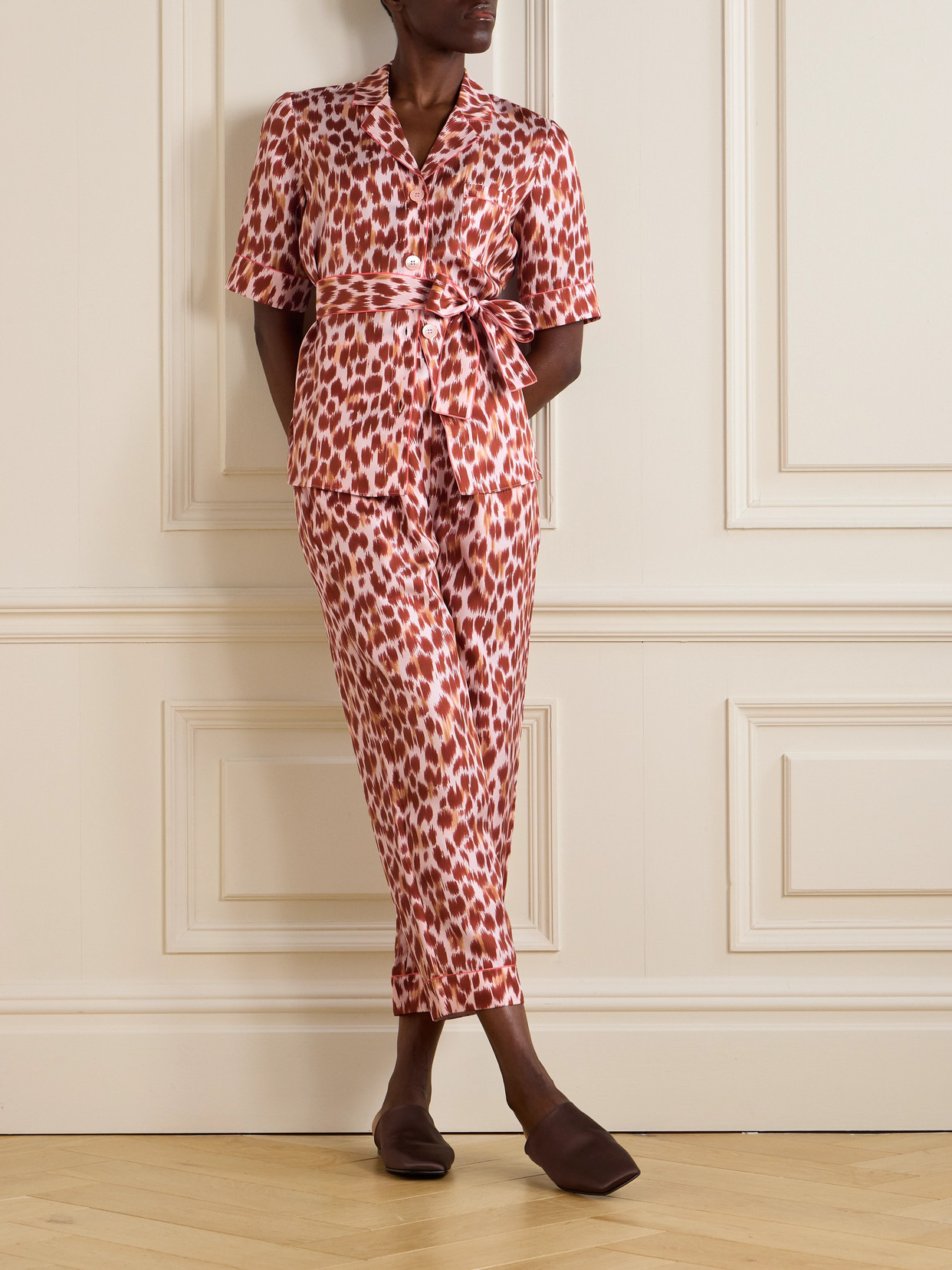 Fauve Jaragua Pleated Printed Silk-twill Pajama Pants - 2