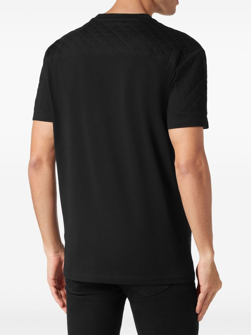 zip-detail 면 T 셔츠 4