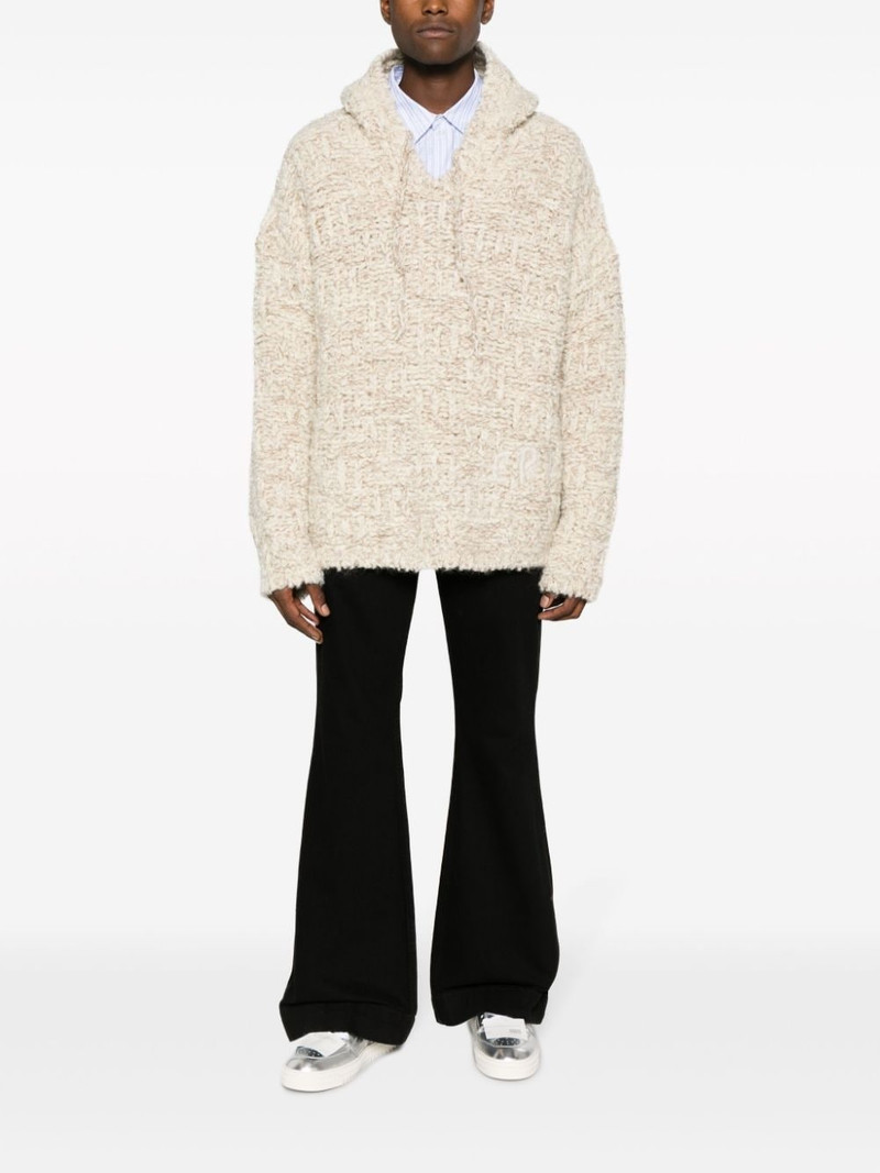 ERL chunky-knit drawstring hoodie outlook